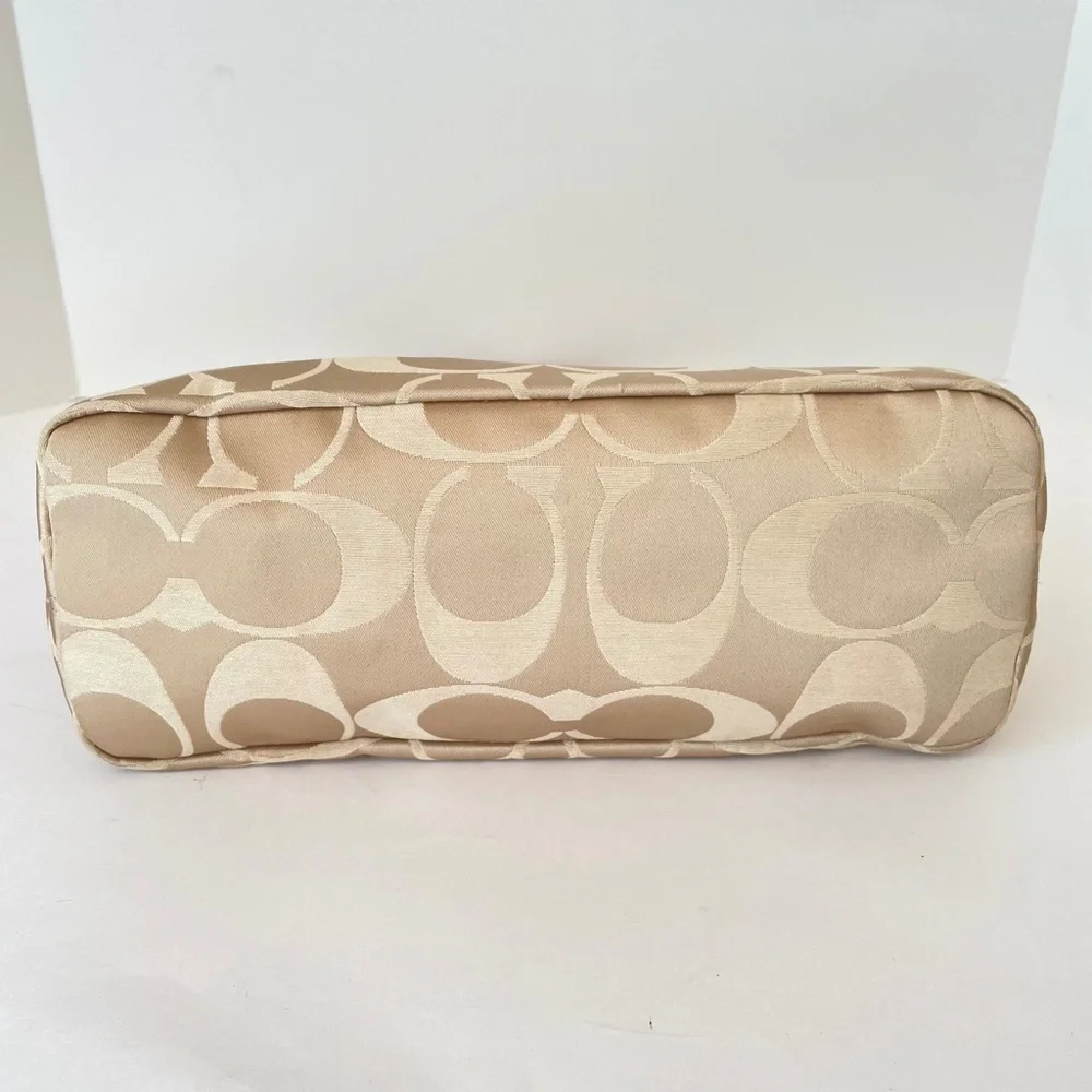 Coach Op Art Signature Canvas Sateen Madison Chain Strap Tote - Picture 4 of 11